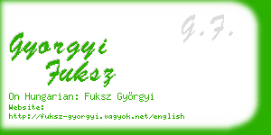 gyorgyi fuksz business card