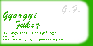 gyorgyi fuksz business card